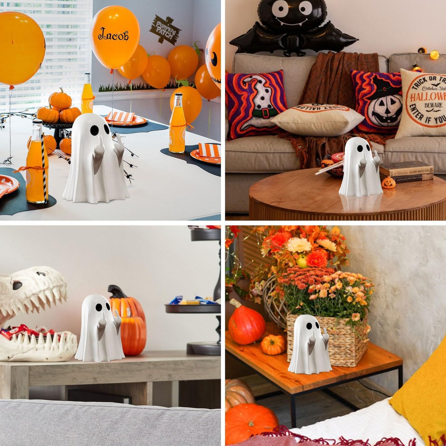 🎃 Pre-Halloween Sale 75% OFF 👻 2025 Spooky & Cute Middle Finger Ghost Figurine