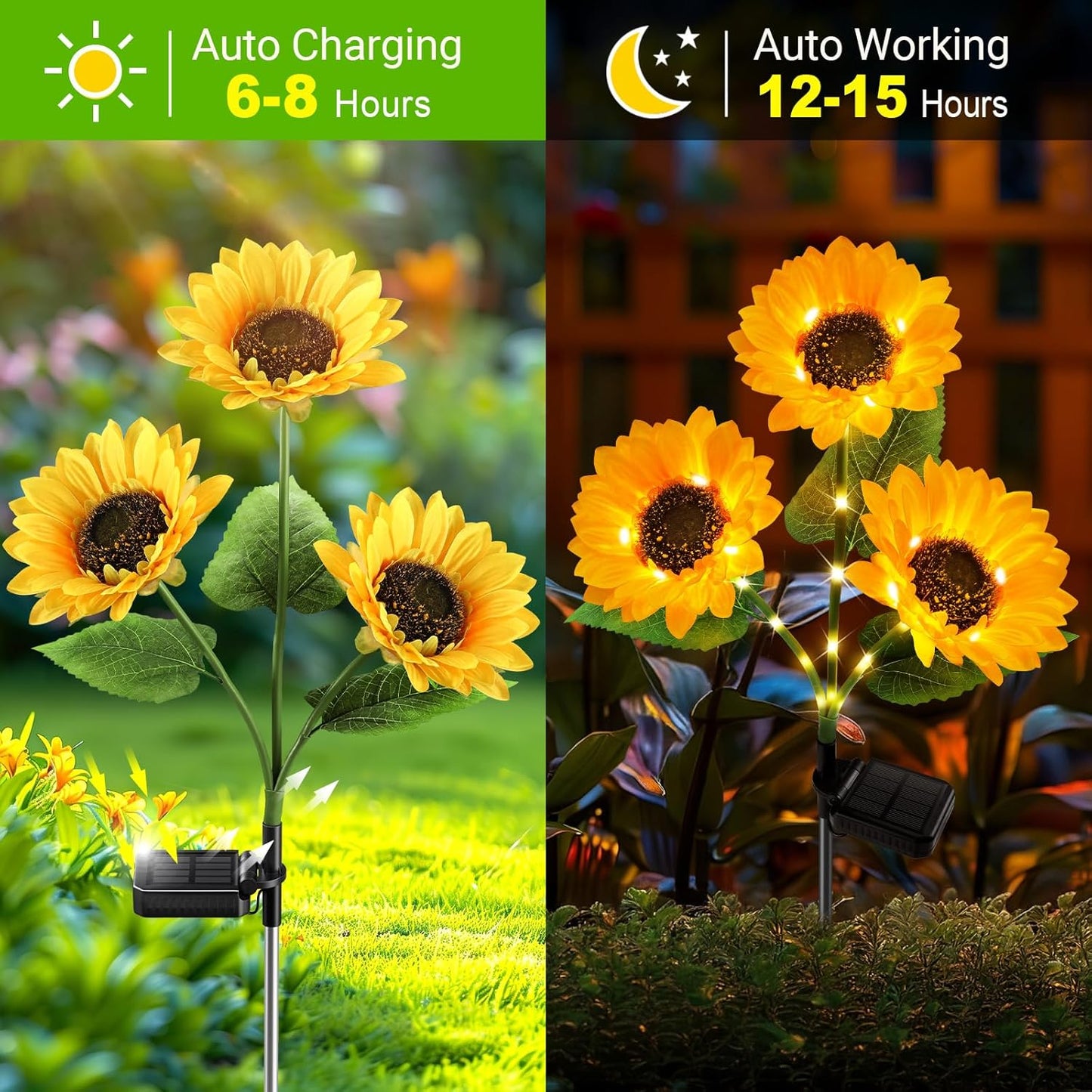🔥Father's Day Sale 49% OFF🌻Sunflower Solar Powered LED Lights For Garden