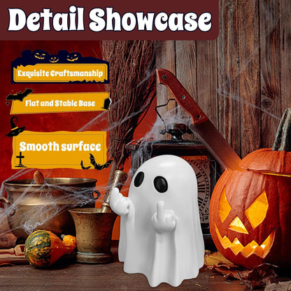 🎃 Pre-Halloween Sale 75% OFF 👻 2025 Spooky & Cute Middle Finger Ghost Figurine