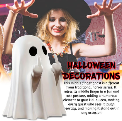🎃 Pre-Halloween Sale 75% OFF 👻 2025 Spooky & Cute Middle Finger Ghost Figurine