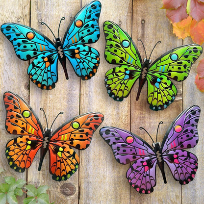 LAST DAY 49% OFF 🦋 4Pcs Butterfly Metal Wall Decor 🤩 Hanging Decoration for Garden Yard