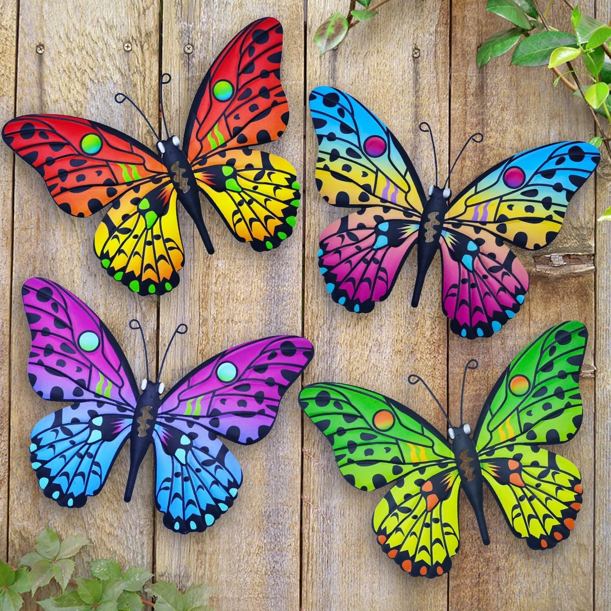 LAST DAY 49% OFF 🦋 4Pcs Butterfly Metal Wall Decor 🤩 Hanging Decoration for Garden Yard
