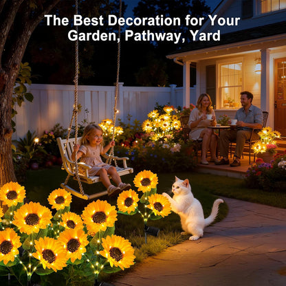 🔥Father's Day Sale 49% OFF🌻Sunflower Solar Powered LED Lights For Garden