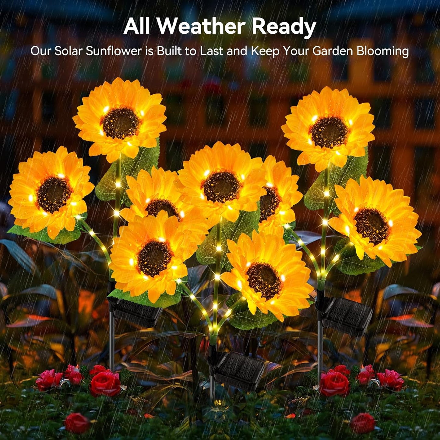 🔥Father's Day Sale 49% OFF🌻Sunflower Solar Powered LED Lights For Garden