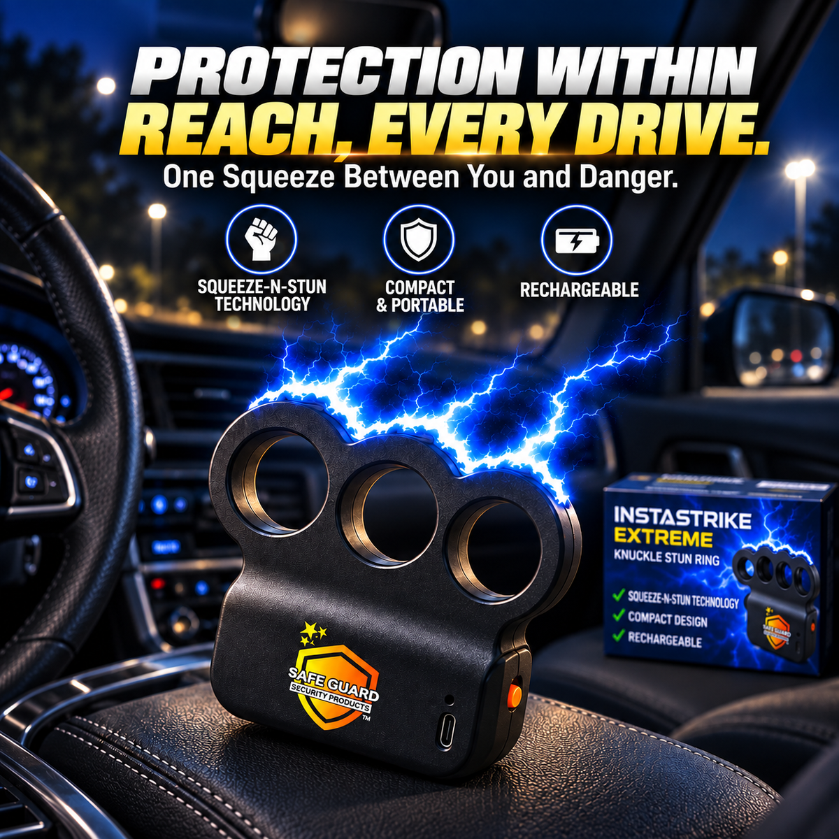 💥 LAST DAY 49% OFF ️🔥 2026 Upgraded NSTASTRIKE EXTREME Knuckle Stun Ring ⚡