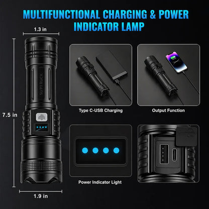 EXCLUSIVE DEAL 70% OFF +🎁 2026 Version Super Bright Ultimate Survival Flashlight |3M+ SOLD🏆80X Brighter Beam|120-Hour Battery |Advanced COB LEDs