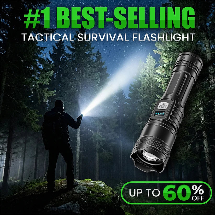EXCLUSIVE DEAL 70% OFF +🎁 2026 Version Super Bright Ultimate Survival Flashlight |3M+ SOLD🏆80X Brighter Beam|120-Hour Battery |Advanced COB LEDs
