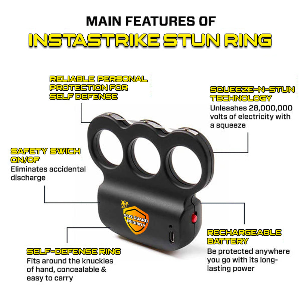 ⚡ 2025 Upgrade 70% OFF ️🔥 INSTASTRIKE Extreme 88,000,000 Knuckle Stun Ring