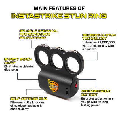 ⚡ 2025 Upgrade 70% OFF ️🔥 INSTASTRIKE Extreme 88,000,000 Knuckle Stun Ring