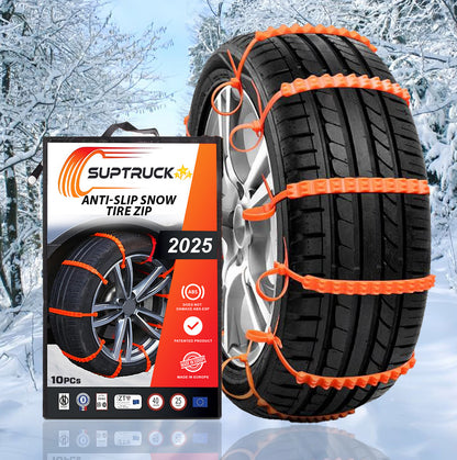 🎉 2025 Pre-Holiday Sale 70% ️🔥 SUPTRUCK™ Anti-Slip Snow Tire Zip Straps For Vehicles (10Pcs/Box)