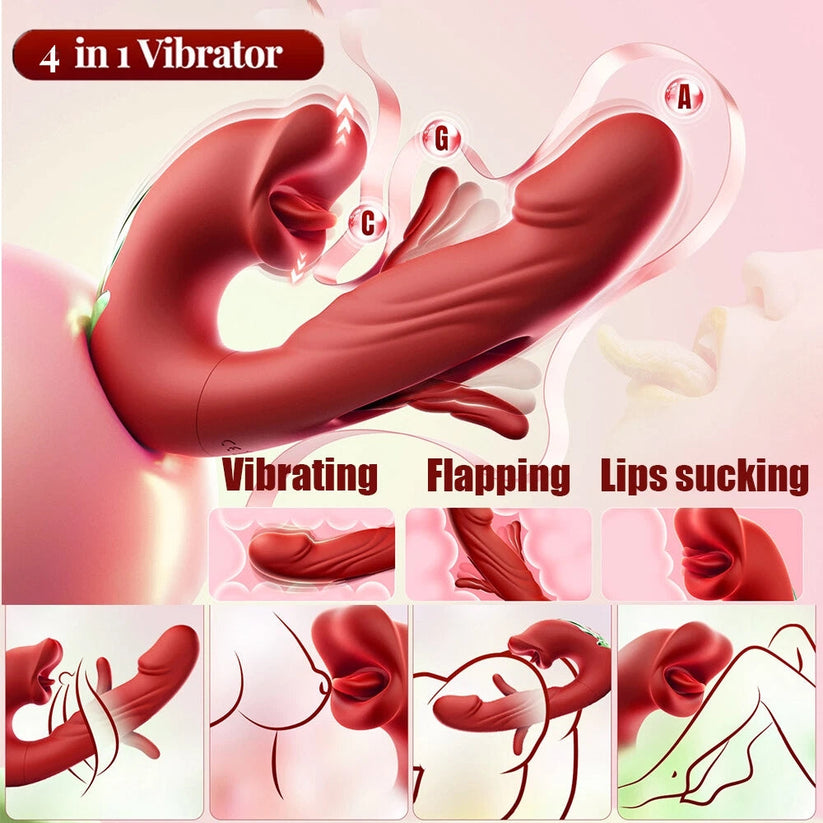 ❄️ Christmas Sale 70% OFF 💋 2025 Upgraded Luvora™ 4-in-1 Flapping & Licking Vibrator
