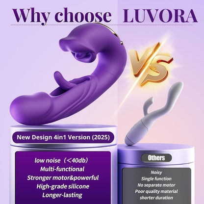 ❄️ Christmas Sale 70% OFF 💋 2025 Upgraded Luvora™ 4-in-1 Flapping & Licking Vibrator