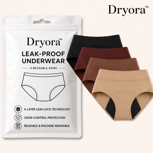 💥 2026 Limited 70% ️OFF 💦 DRYORA™ 4-Pack Leak-Proof Incontinence Underwear – Bladder Leak & Odor Protection