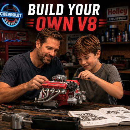 🎉 Early Christmas Sale 70% OFF 🔥 DIY Gasoline OHV V8 Small Block Engine Model Kit