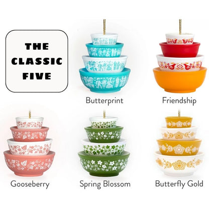 🎄 Christmas Kickoff 70% OFF ✨ Pyrex Bowl Stack Ornament – Vintage Christmas Decor