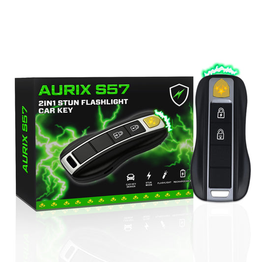 🛡️ 2025 Safety Alert 75% OFF ⚡️ AURIX S57 2in1 Stun Flashlight Car Key🔥Smart Defense, Instant Power