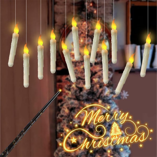 2025 Holiday Magic Flameless Floating Candles (12PCs With Wand)