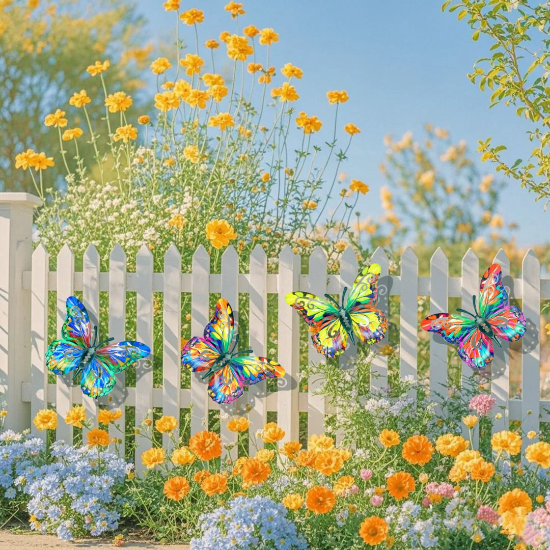 LAST DAY 49% OFF 🦋 A complete set! 4Pcs Butterfly Metal Wall Decor 🤩