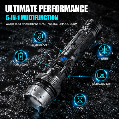 🔥DEAL 70% OFF!!⏰ 🔦 Super Bright Ultimate Survival Tactical Flashlight, 80X Brightness, 120H RUN TIME, Military-Tough CREE LED Power