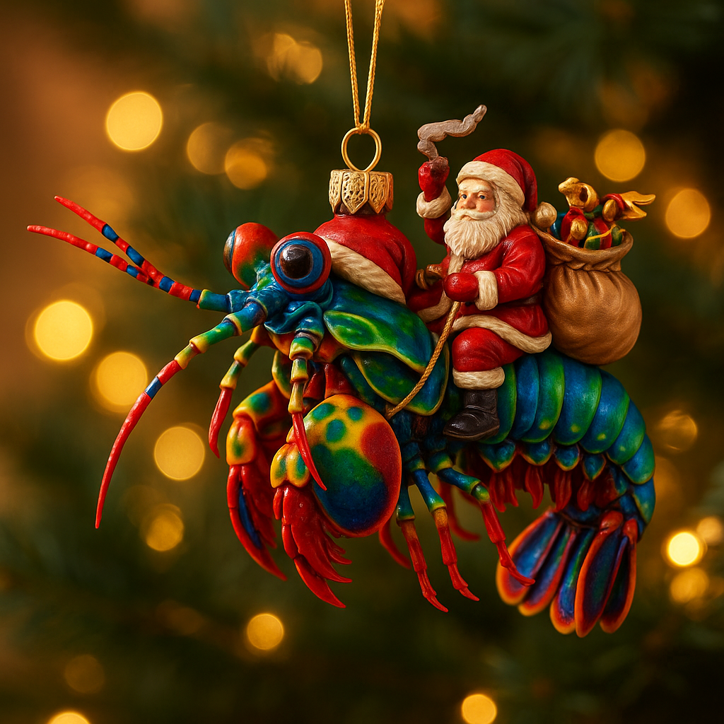 🎄 Early Christmas Sale 49% 🐙 Christmas Octopus Acrylic Ornament – Deep Sea Holiday Magic