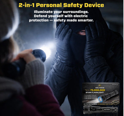 💥 2026 New Year Sale 75% OFF ️🔦 SUPTRUCK™ Voltaris 75M Stun Flashlight ⚡