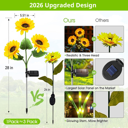 🔥Father's Day Sale 49% OFF🌻Sunflower Solar Powered LED Lights For Garden