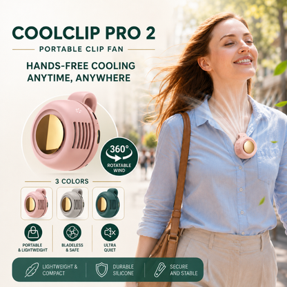 🎯 2026 Summer Sale 70% OFF 🔥 CoolClip Pro Hands-Free Portable Fan For Summer